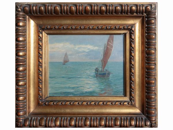 Carlo Passigli : Pescatori  - Asta Due case fiorentine - Associazione Nazionale - Case d'Asta italiane