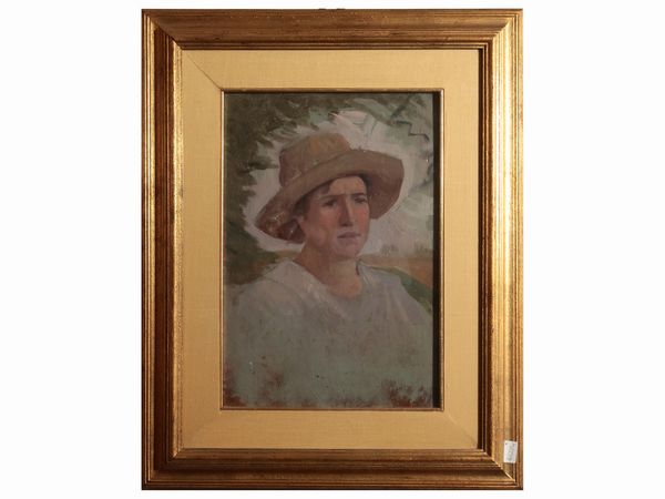 Scuola francese della fine del XIX secolo : Ritratto del pittore Louis Blanchard, Paris 1897  - Asta Due case fiorentine - Associazione Nazionale - Case d'Asta italiane