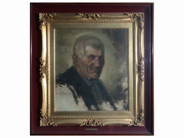 Cesare Ciani : Ritratto virile  - Asta Due case fiorentine - Associazione Nazionale - Case d'Asta italiane