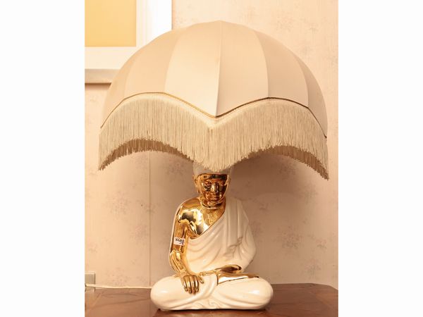 Coppia di lumi da tavolo in ceramica  - Asta Due case fiorentine - Associazione Nazionale - Case d'Asta italiane