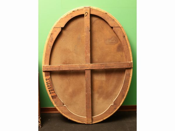 Victor Favier : Ritratto di gentildonna in abito nero e perle, 1872  - Asta Due case fiorentine - Associazione Nazionale - Case d'Asta italiane