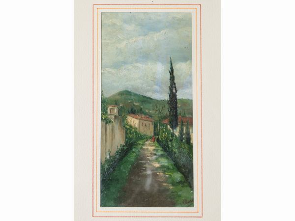 Quattro paesaggi  - Asta Due case fiorentine - Associazione Nazionale - Case d'Asta italiane