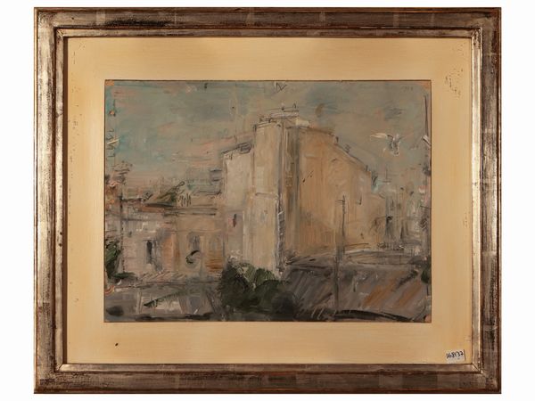 Folco Chiti Batelli : Veduta di citt� 1978  - Asta Due case fiorentine - Associazione Nazionale - Case d'Asta italiane