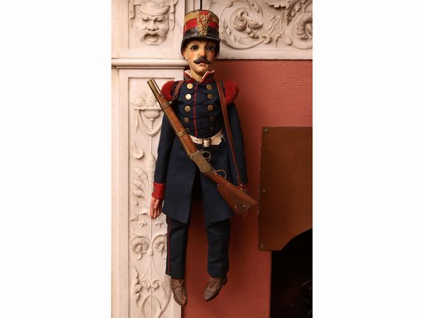 Soldato sabaudo con mustacchi  - Asta Due case fiorentine - Associazione Nazionale - Case d'Asta italiane