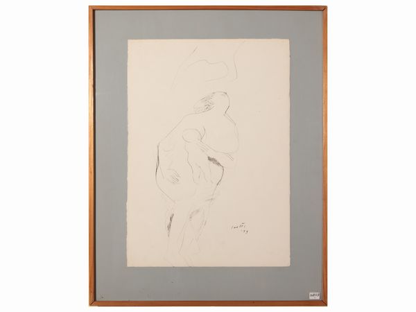 BRUNO SAETTI : Maternit� 1979  - Asta Due case fiorentine - Associazione Nazionale - Case d'Asta italiane