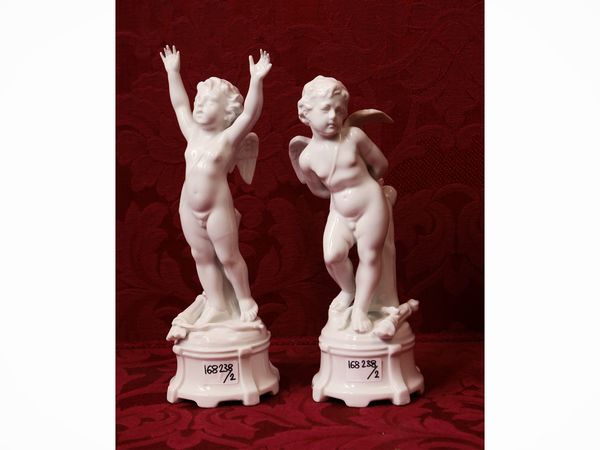 Coppia di gruppi in porcellana, Ginori serie Capodimonte  - Asta Due case fiorentine - Associazione Nazionale - Case d'Asta italiane