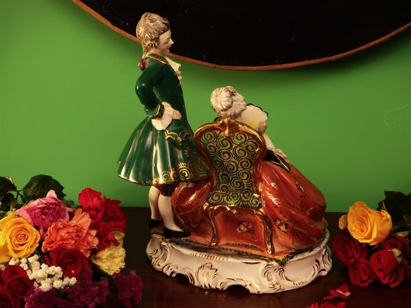 Gruppo in porcellana policroma  - Asta Due case fiorentine - Associazione Nazionale - Case d'Asta italiane