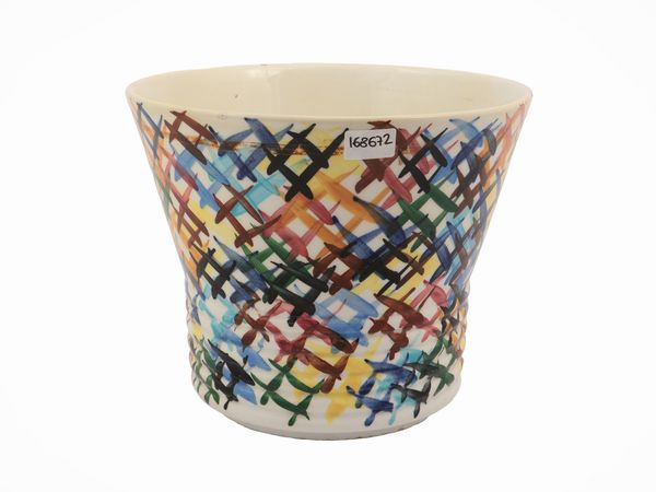 Cahcepot in ceramica smaltata, Zanetti Treviso  - Asta Due case fiorentine - Associazione Nazionale - Case d'Asta italiane