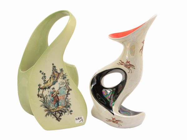 Due vasi decorativi in ceramica  - Asta Due case fiorentine - Associazione Nazionale - Case d'Asta italiane