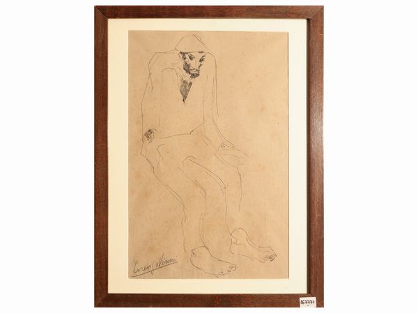 Lorenzo Viani : Figura maschile  - Asta Due case fiorentine - Associazione Nazionale - Case d'Asta italiane