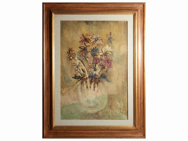 Silvio Loffredo : Vaso di fiori  - Asta Due case fiorentine - Associazione Nazionale - Case d'Asta italiane
