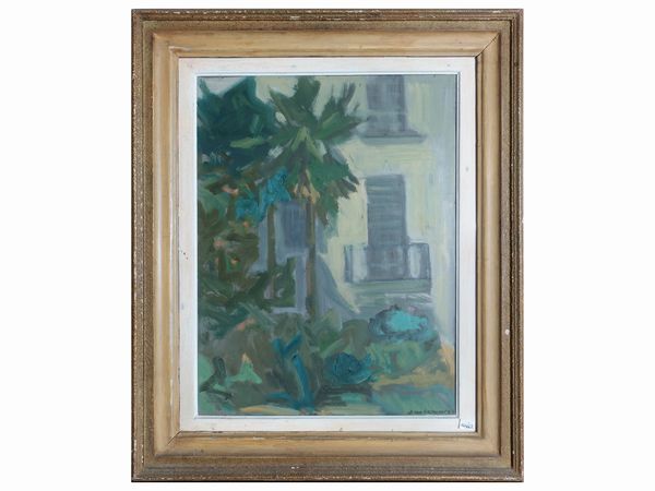 Dino Caponi : Scorcio cittadino 1949  - Asta Due case fiorentine - Associazione Nazionale - Case d'Asta italiane