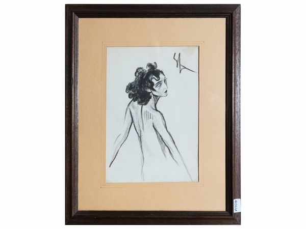 Enrico Sacchetti : Nudo femminile  - Asta Due case fiorentine - Associazione Nazionale - Case d'Asta italiane