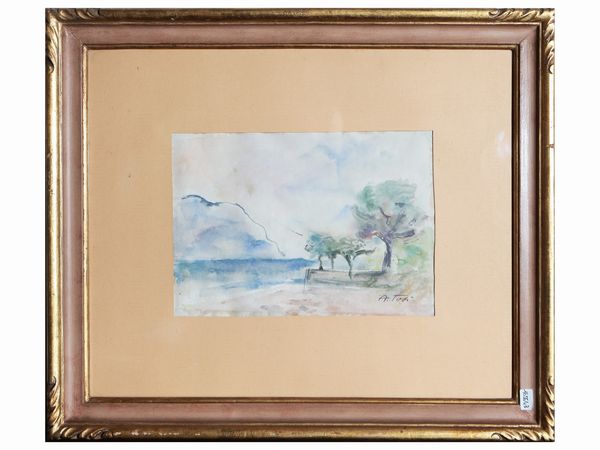 Arturo Tosi : Paesaggio  - Asta Due case fiorentine - Associazione Nazionale - Case d'Asta italiane