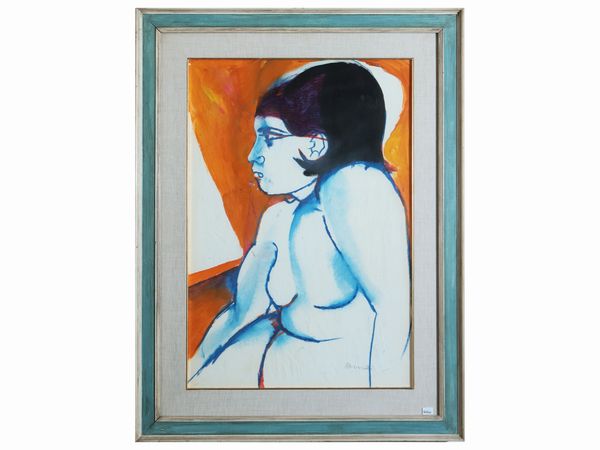 Fernando Farulli : Ritratto femminile  - Asta Due case fiorentine - Associazione Nazionale - Case d'Asta italiane