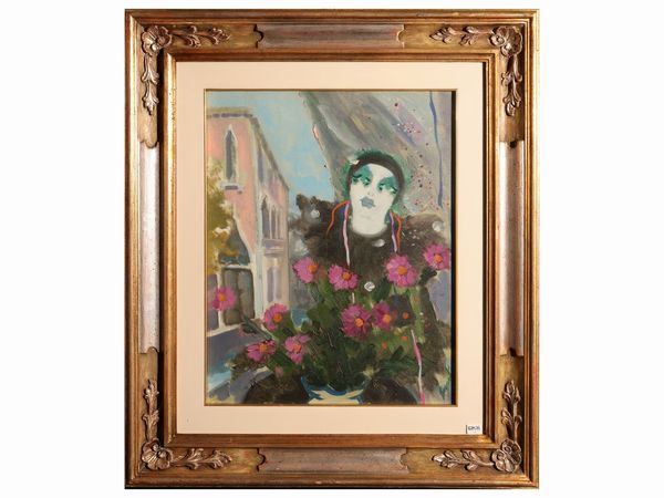 RENATO BORSATO : Pierrot  - Asta Due case fiorentine - Associazione Nazionale - Case d'Asta italiane