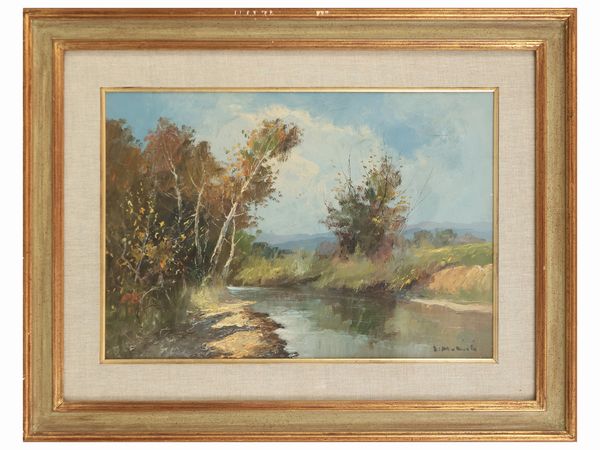 Armeno Mattioli : Paesaggio  - Asta Due case fiorentine - Associazione Nazionale - Case d'Asta italiane