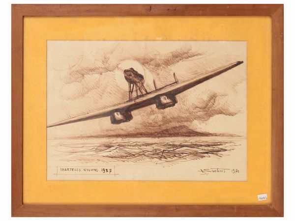 Abramo Scortecci : Lotto di disegni 1970  - Asta Due case fiorentine - Associazione Nazionale - Case d'Asta italiane