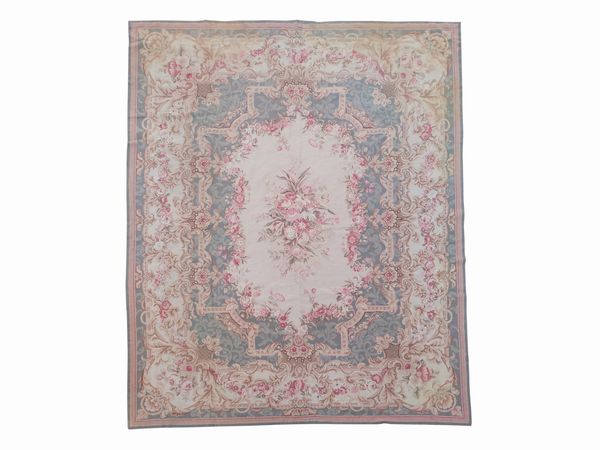 Tappeto a piccolo punto in stile Aubusson  - Asta Due case fiorentine - Associazione Nazionale - Case d'Asta italiane