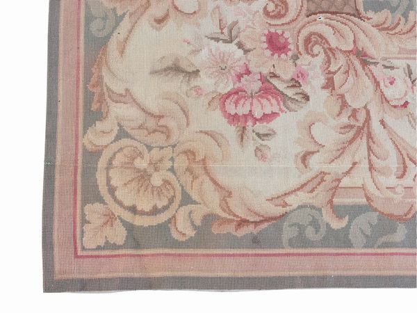 Tappeto a piccolo punto in stile Aubusson  - Asta Due case fiorentine - Associazione Nazionale - Case d'Asta italiane