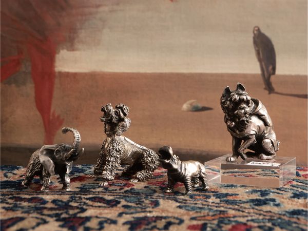 Tre piccoli animali in argento  - Asta Due case fiorentine - Associazione Nazionale - Case d'Asta italiane