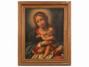 Scuola toscana : Madonna col bambino  - Asta Due case fiorentine - Associazione Nazionale - Case d'Asta italiane