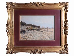 Gino Romiti - Scorcio di spiaggia 1937 XV
