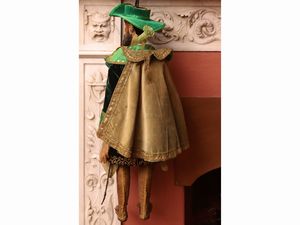 Personaggio maschile con barba e cappello a larghe falde, probabilmente uno dei Bravi manzoniani  - Asta Due case fiorentine - Associazione Nazionale - Case d'Asta italiane