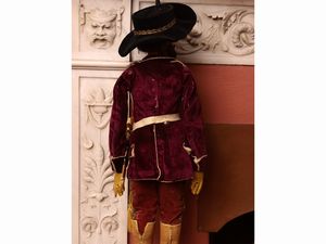 Figura maschile con favoriti e spada  - Asta Due case fiorentine - Associazione Nazionale - Case d'Asta italiane