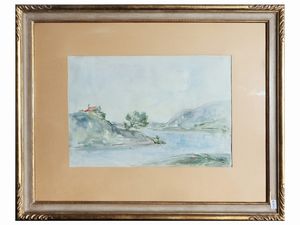 Arturo Tosi - Paesaggio fluviale