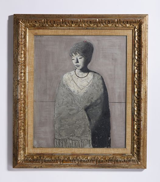 BUENO XAVIER (1915 - 1979) : FANCIULLA CON SCIALLE  - Asta Asta 504 | ARTE MODERNA E CONTEMPORANEA Online - Associazione Nazionale - Case d'Asta italiane