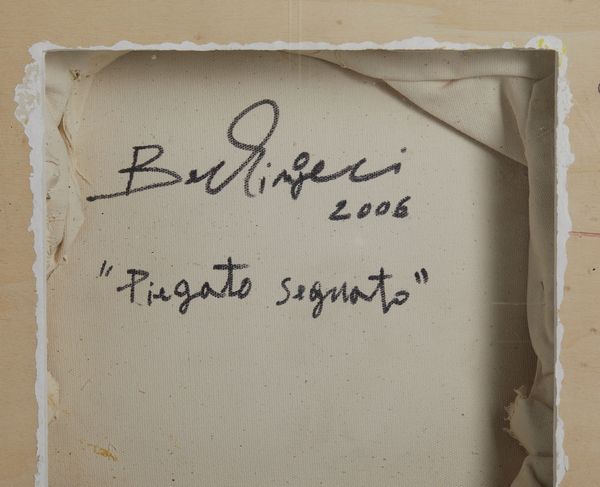 BERLINGERI CESARE (n. 1948) : PIEGATO SEGNATO  - Asta Asta 504 | ARTE MODERNA E CONTEMPORANEA Online - Associazione Nazionale - Case d'Asta italiane