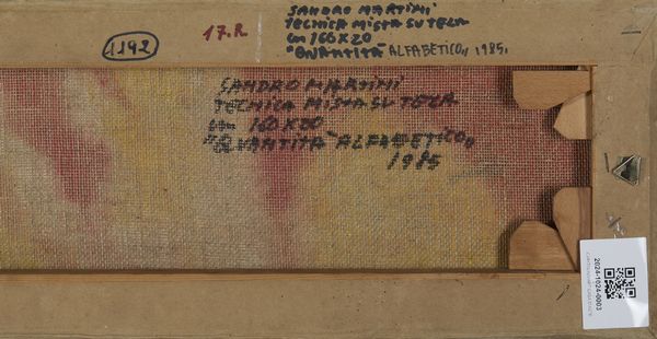 MARTINI SANDRO (1941 - 2022) : QUANTITA' ALFABETICO  - Asta Asta 504 | ARTE MODERNA E CONTEMPORANEA Online - Associazione Nazionale - Case d'Asta italiane