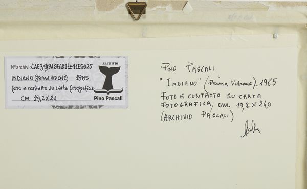 PASCALI PINO (1935 - 1968) : INDIANO (PRIMA VISIONE)  - Asta Asta 504 | ARTE MODERNA E CONTEMPORANEA Online - Associazione Nazionale - Case d'Asta italiane
