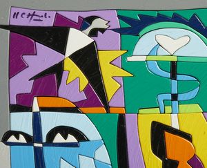 NESPOLO UGO (n. 1941) : A CASELLE  - Asta Asta 504 | ARTE MODERNA E CONTEMPORANEA Online - Associazione Nazionale - Case d'Asta italiane