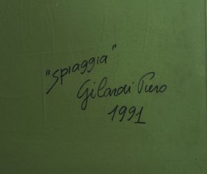GILARDI PIERO (1942 - 2023) : SPIAGGIA  - Asta Asta 504 | ARTE MODERNA E CONTEMPORANEA Online - Associazione Nazionale - Case d'Asta italiane