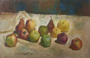 VARAGNOLO  MARIO  (1901 - 1971) : MELE E PERE  - Asta Asta 504 | ARTE MODERNA E CONTEMPORANEA Online - Associazione Nazionale - Case d'Asta italiane