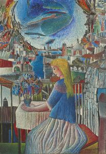 CAILLAUD ARISTIDE (1902 - 1990) - LE BALCON DE MENTON