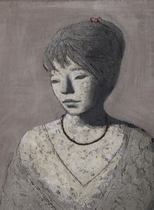 BUENO XAVIER (1915 - 1979) : FANCIULLA CON SCIALLE  - Asta Asta 504 | ARTE MODERNA E CONTEMPORANEA Online - Associazione Nazionale - Case d'Asta italiane