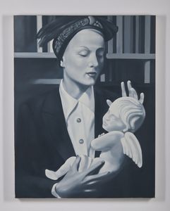 MONTESANO GIAN MARCO (n. 1949) : AMORINO IN MARMO CON SIGNORA  - Asta Asta 504 | ARTE MODERNA E CONTEMPORANEA Online - Associazione Nazionale - Case d'Asta italiane