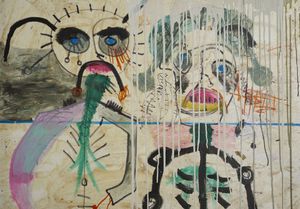 KOSTABI PAUL (n. 1962) : BARRET AND ANDREW WAITING FOR CORY  - Asta Asta 504 | ARTE MODERNA E CONTEMPORANEA Online - Associazione Nazionale - Case d'Asta italiane