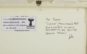 PASCALI PINO (1935 - 1968) : INDIANO (PRIMA VISIONE)  - Asta Asta 504 | ARTE MODERNA E CONTEMPORANEA Online - Associazione Nazionale - Case d'Asta italiane