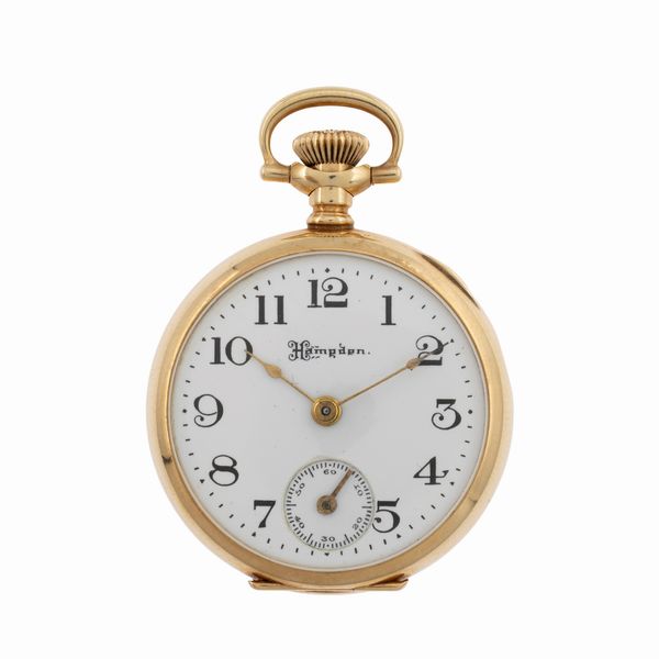 Orologio da tasca a monachina Hamgden  - Asta Gioielli Orologi Bijoux Vintage Web Only - Associazione Nazionale - Case d'Asta italiane