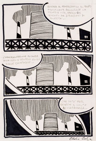Claudio Calia : Porto Marghera - La legge non è uguale per tutti  - Asta Maestri del Fumetto: Collezione Oliva - Associazione Nazionale - Case d'Asta italiane