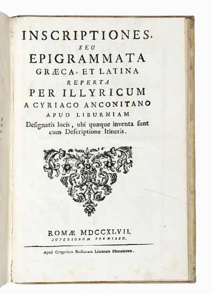 Francesco Maffei : Museum Veronense hoc est Antiquarum inscriptionum atque anaglyphorum collectio cui Taurinensis adiungitur et Vindobonensis...  - Asta Libri, autografi e manoscritti - Associazione Nazionale - Case d'Asta italiane