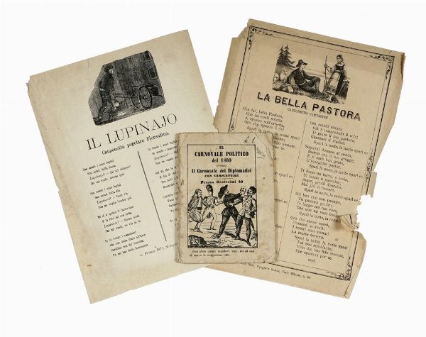 Raccolta di circa 90 tra editti, grida, manifesti, nomine, notificazioni, regolamenti ecc. relativi alla Toscana e all'Emilia Romagna.  - Asta Libri, autografi e manoscritti - Associazione Nazionale - Case d'Asta italiane