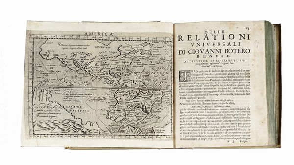 GIOVANNI BOTERO : Le relationi universali [...] divise in sette parti...  - Asta Libri, autografi e manoscritti - Associazione Nazionale - Case d'Asta italiane