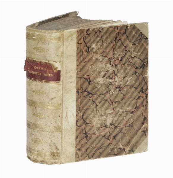 JUSTINIANUS : Digestum vetus quinquaginta librorum pandectarum primus Tomus. xxiiii libros continens...  - Asta Libri, autografi e manoscritti - Associazione Nazionale - Case d'Asta italiane