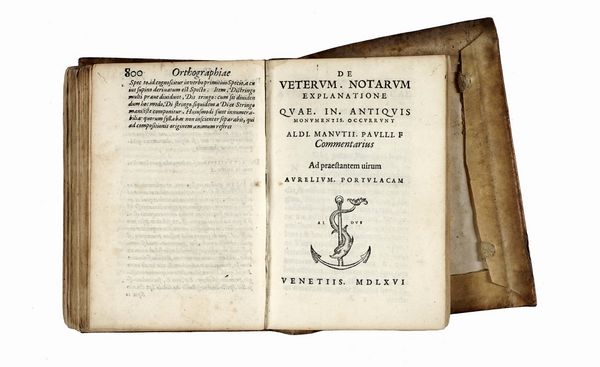 ALDO MANUZIO : Orthographiae ratio [...] Paulli. f. collecta ex libris antiquis grammaticis etymologia Graeca consuetudine nummis ueteribus tabulis aereis lapidibus amplius 1500.  - Asta Libri, autografi e manoscritti - Associazione Nazionale - Case d'Asta italiane