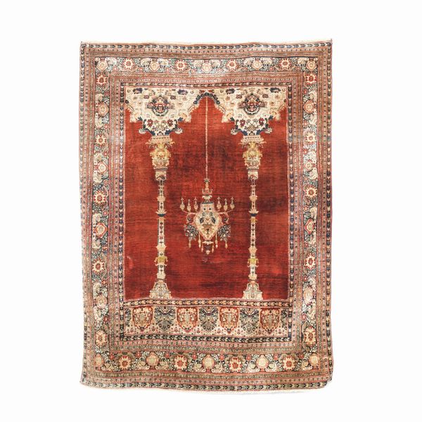 Preghiera Tabriz, Persia fine XIX secolo  - Asta Tappeti antichi dalla collezione di Manlio e Raoul Cabib - Associazione Nazionale - Case d'Asta italiane
